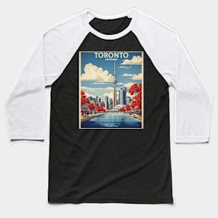 Toronto Canada Vintage Retro Tourism Baseball T-Shirt